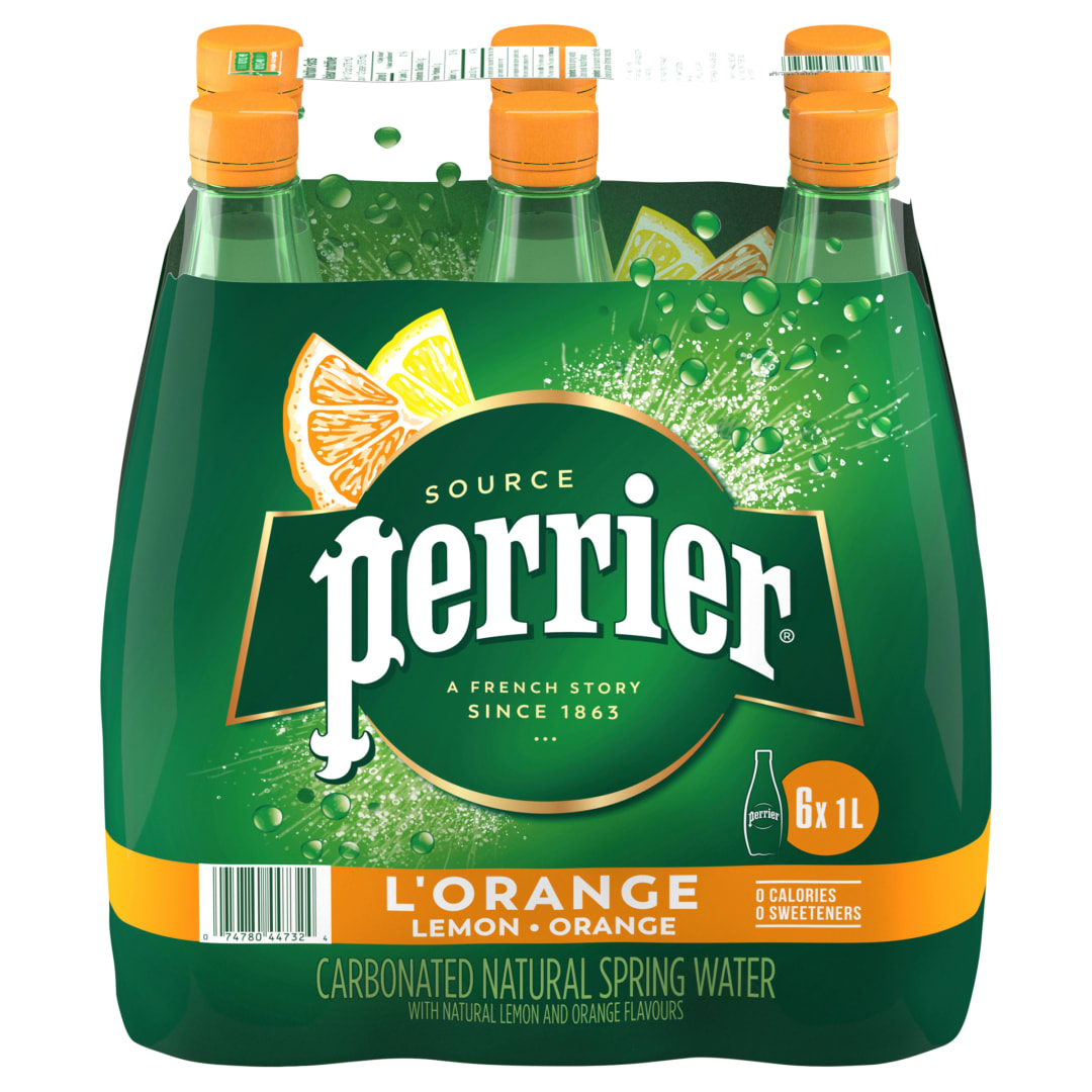 PERRIER LmnOrng PET 168(6x1L) LCPUS CA
