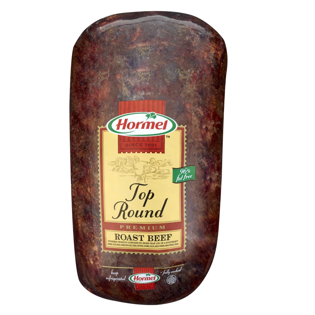 HORMEL Medium Rare Top Round Cap-Off 12% Whole Roast Beef
