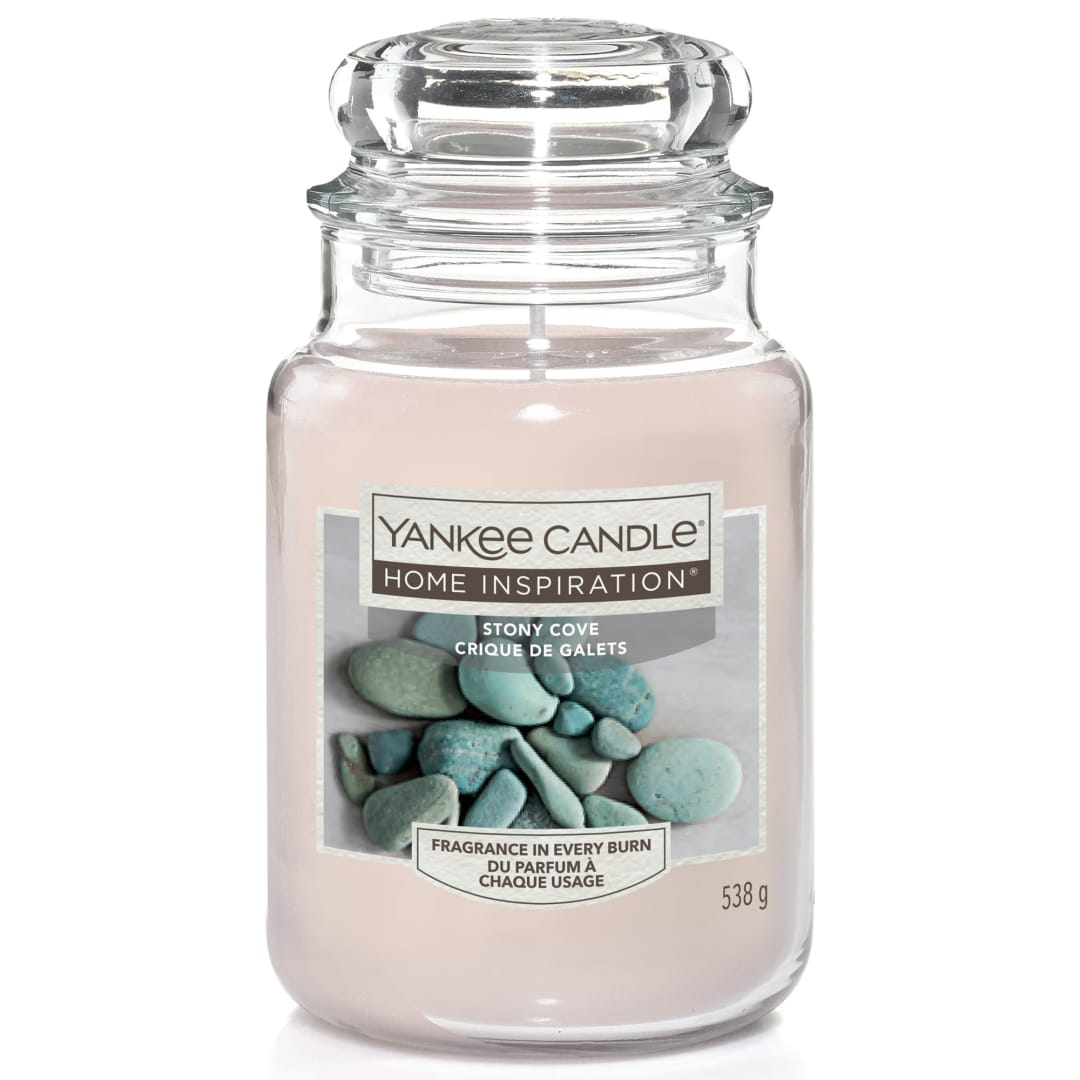 Yankee Candle® Home Inspiration Scented Candle | Stony Cove Large Jar Candle | Burn Time: up to 150 Hours