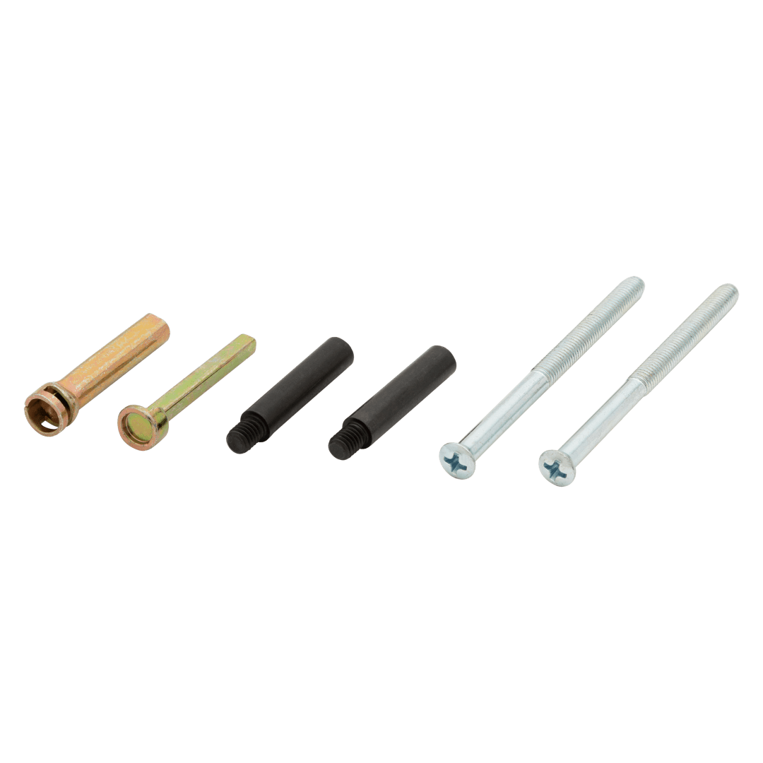 Deadbolt Double Cylinder Screw Pack for Thick Door w/ Spindle Extender in Polished Chrome or Satin Chrome Finish