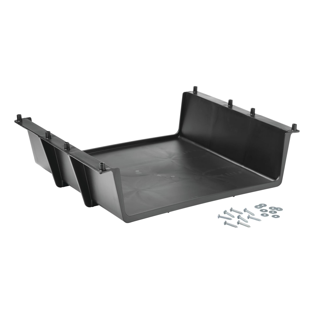 Executive Under Deck Glass Rack for Traditional Housekeeping Carts, Black