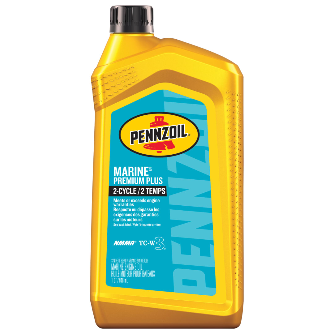 Pennzoil Marine Premium Plus Outboard 2-Stroke Motor Oil, 1 Quart
