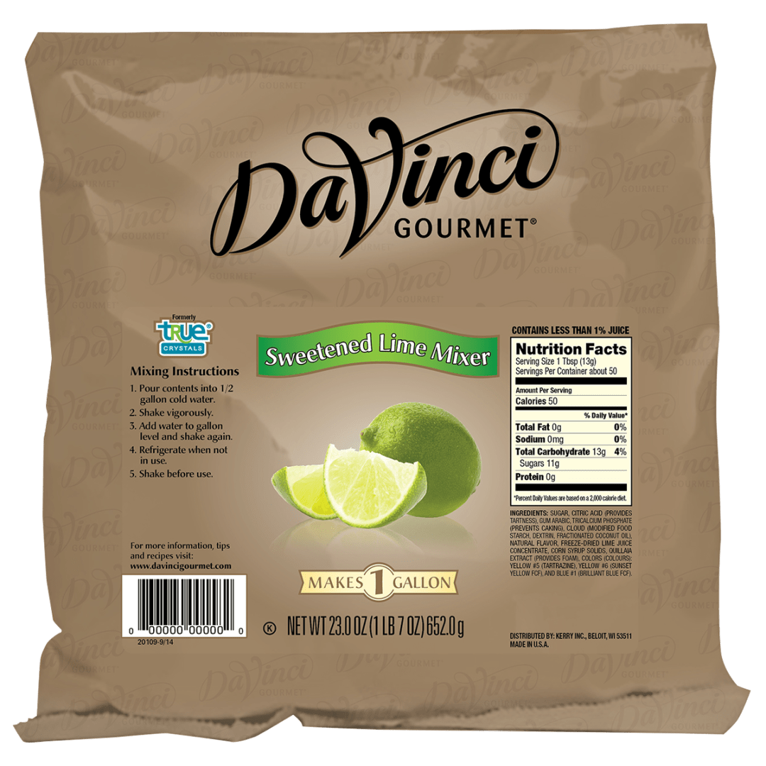 DaVinci Gourmet Sweetened Lime Mixer, 12 x 23 oz