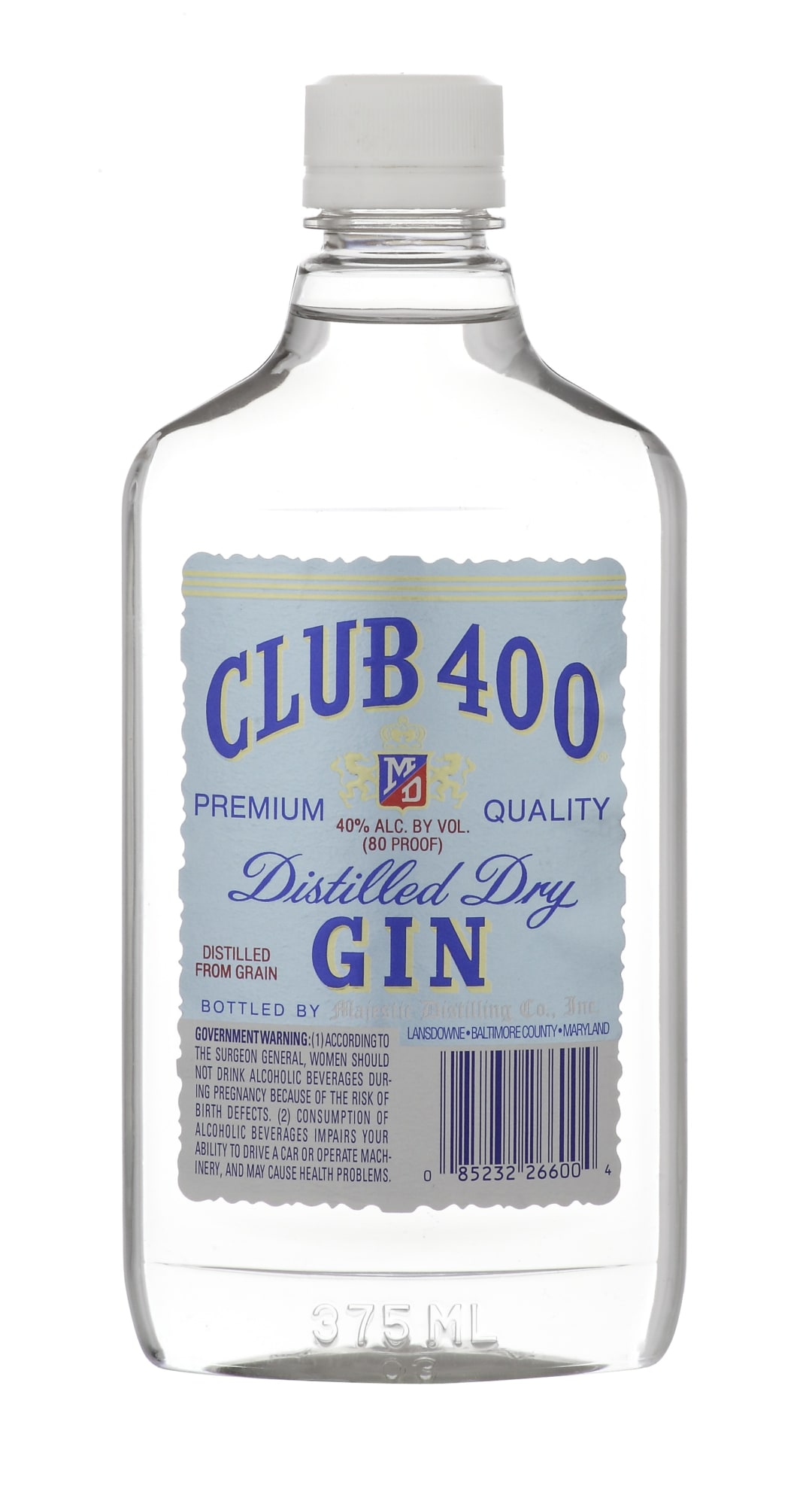 Club 400 Dry Gin 375ml 80 Proof