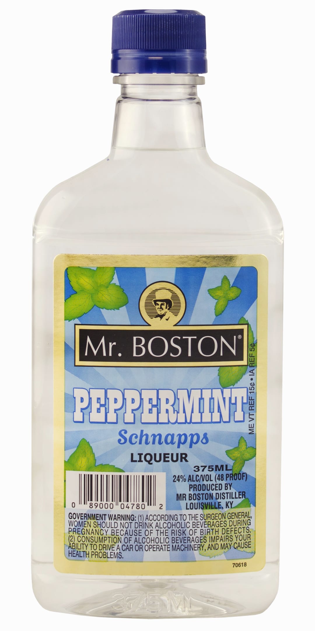 Mr. Boston Peppermint Schnapps 375ml 48 Proof