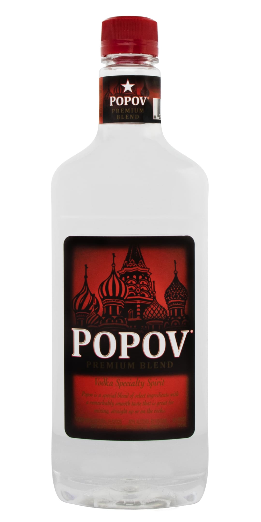 Popov Vodka 750ml Traveler 80 Proof