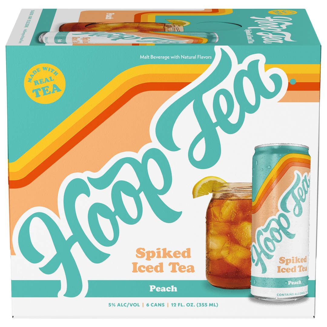 Hoop Tea Spiked Peach Iced Tea 6 - 12 fl oz Cans