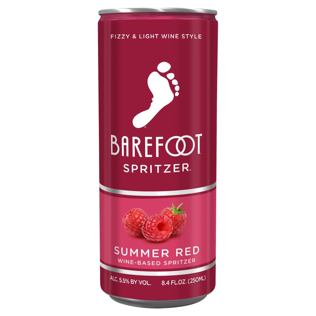 Barefoot Spritzer Summer Red Wine 1 Single Serve 250ml Can