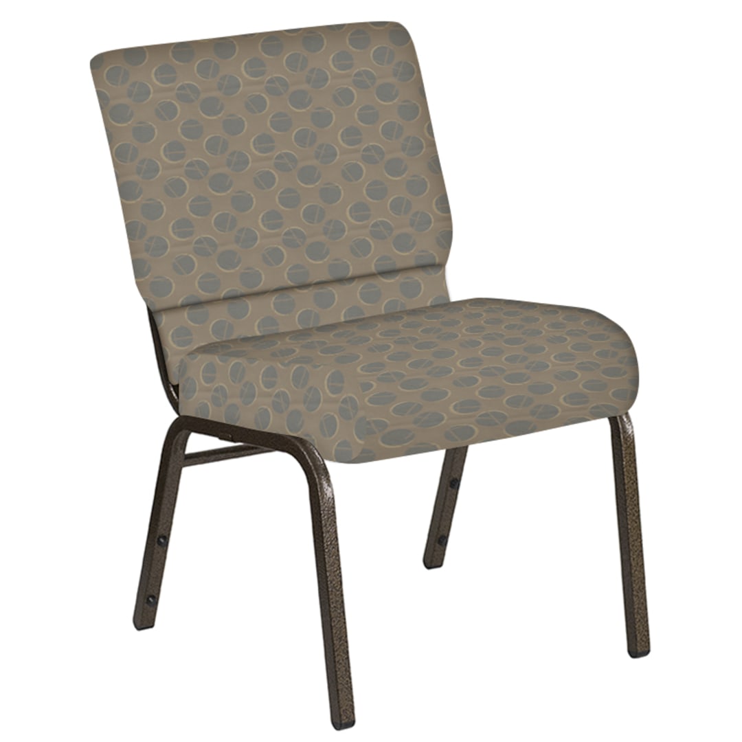 21''W Church Chair in Cirque Quartz Fabric - Gold Vein Frame