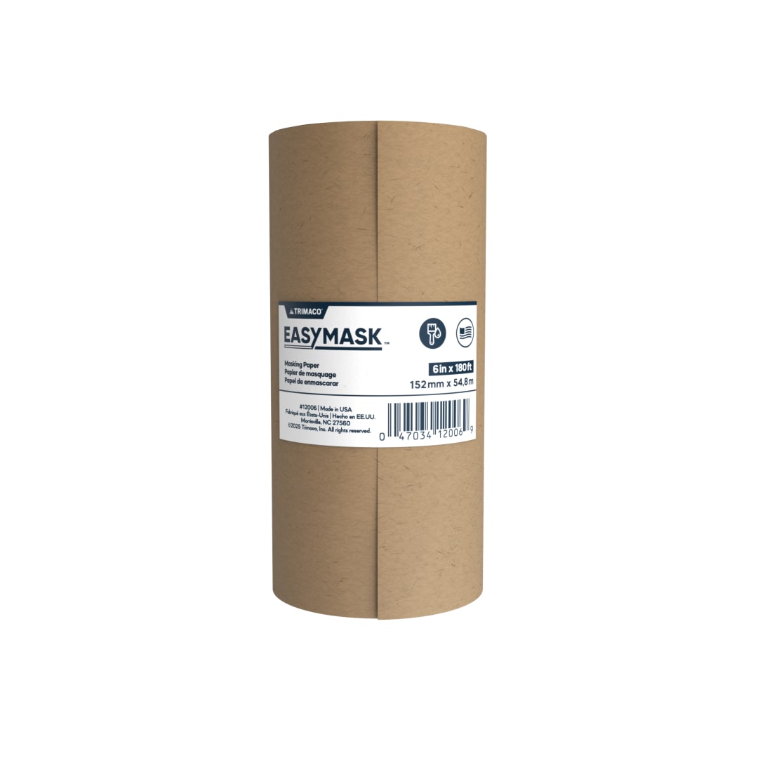 Brown Masking Paper, 6in x 180ft, 12/cs, Asymmetrical Display