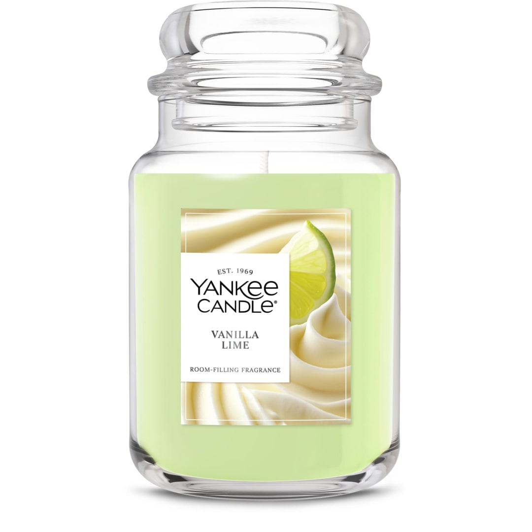 Yankee Candle® Vanilla Lime Scented Candle, 22oz Large Jar with up to 150 Hour Burn Time, Great for gifting
