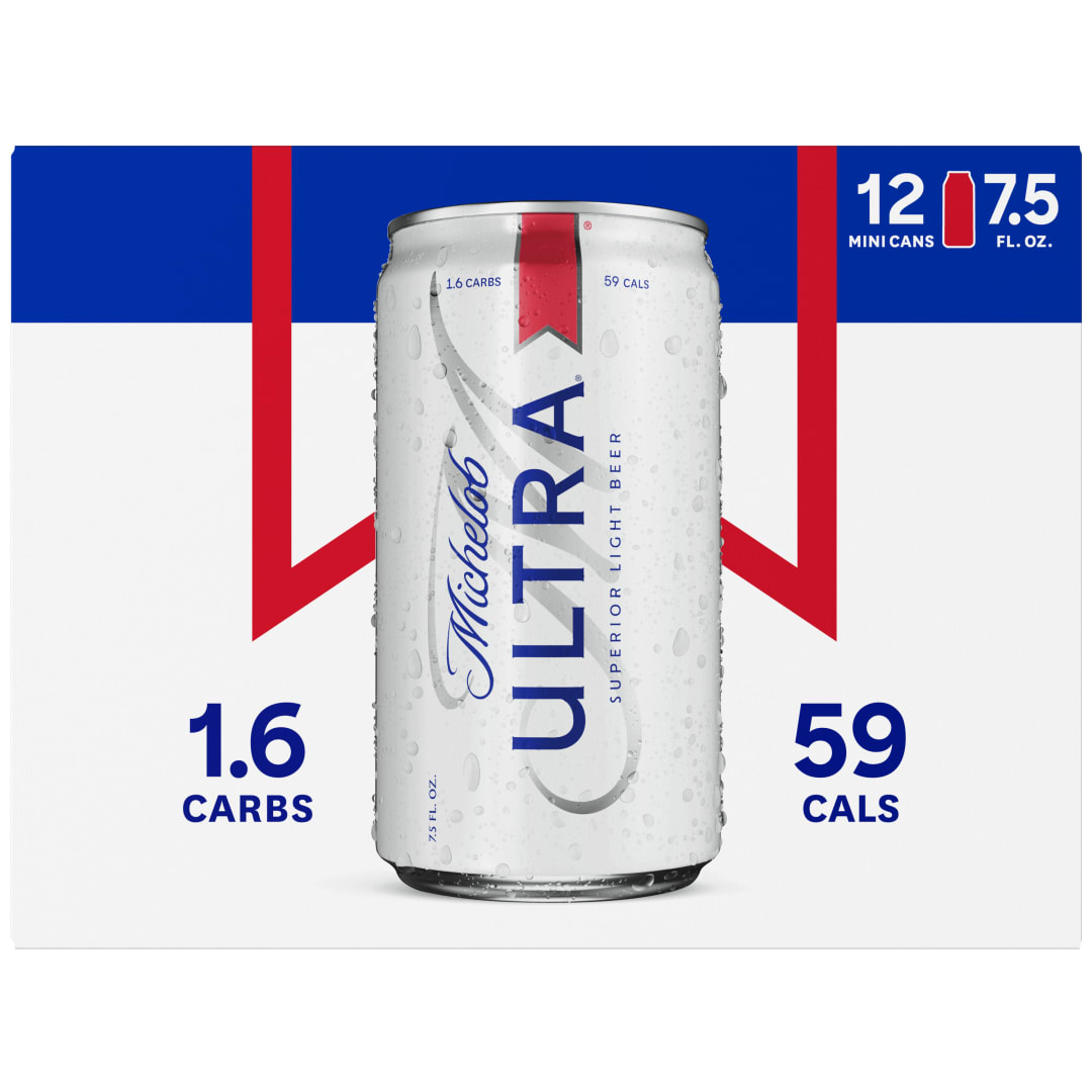 Michelob ULTRA Superior Light American Lager Beer 12 Pack, 7.5 fl oz Can