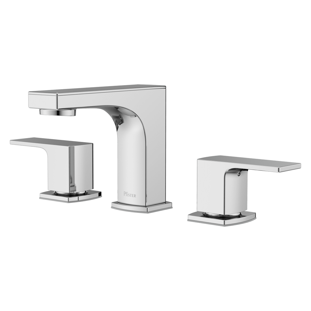 Pfirst Modern 8 in. Widespread Faucet in Polished Chrome