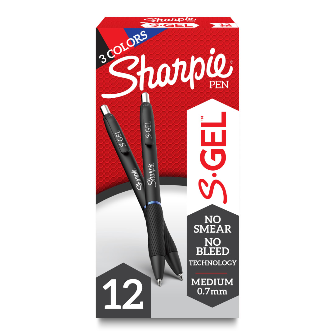 SHARPIE GEL 0.7MM 12CT BOX B.ASST