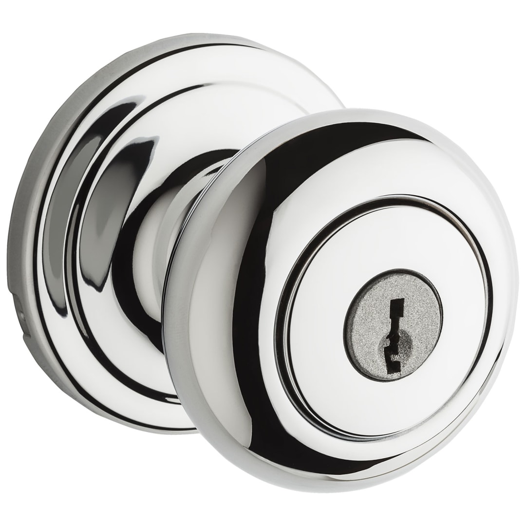 Hancock Keyed Entry Doorknob in Polished Chrome
