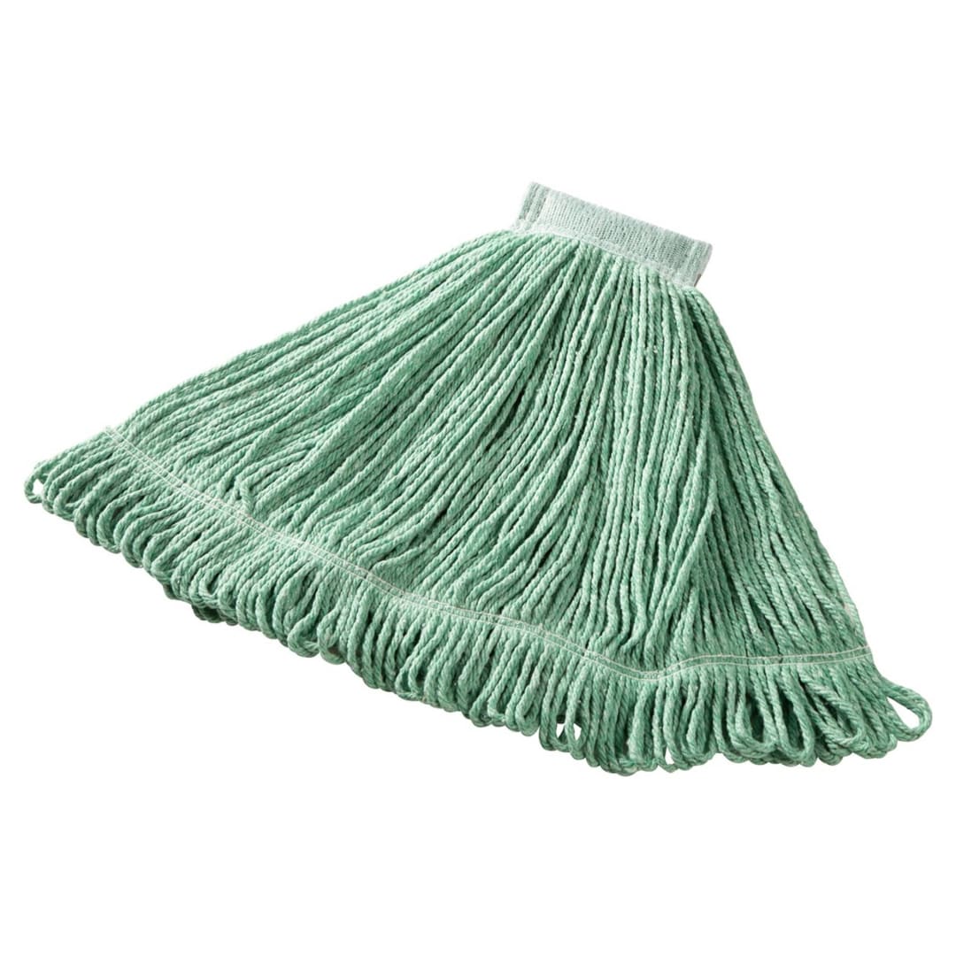 Rubbermaid Commercial Products Super Stitch® Blend 24 OZ Wet Mop, 5" Headband, Green
