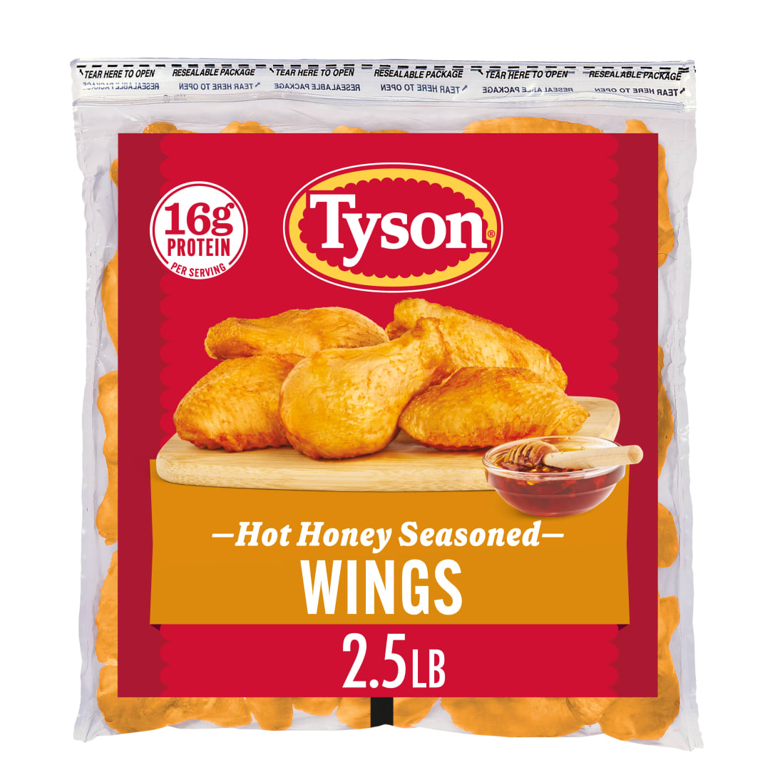 Tyson Hot Honey Frozen Chicken Wings, 2.5 lb