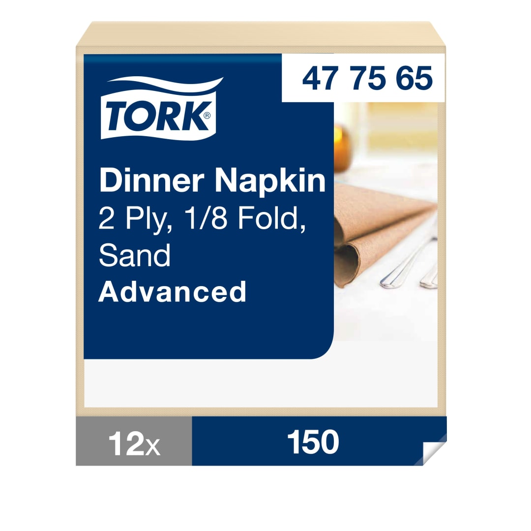 Tork Sand Dinner Napkin 1/8 Folded