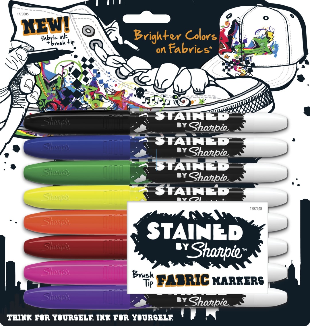 STAINED 8/CD BRUSH TIP MARKER SET