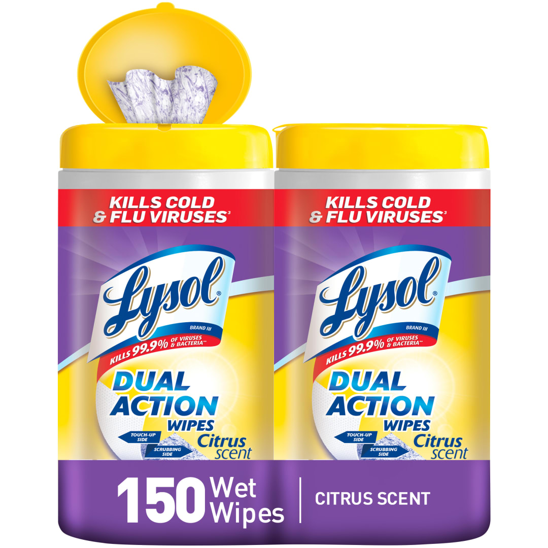 LYSOL® Dual Action Wipes - Citrus 3/(2x75) ct.