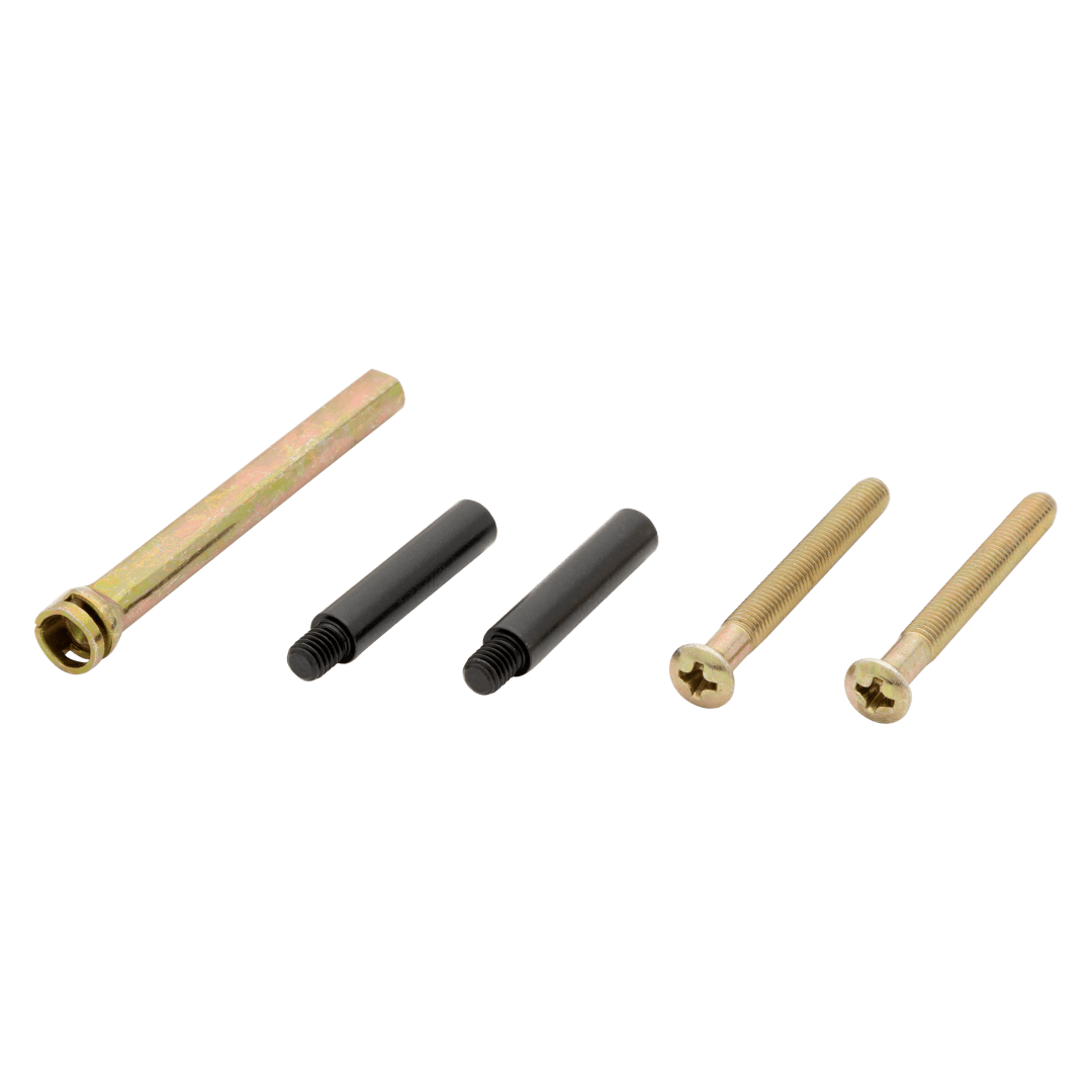 Deadbolt Single Cylinder Screw Pack for Thick Door w/ Spindle Extender for Polished Brass Finish