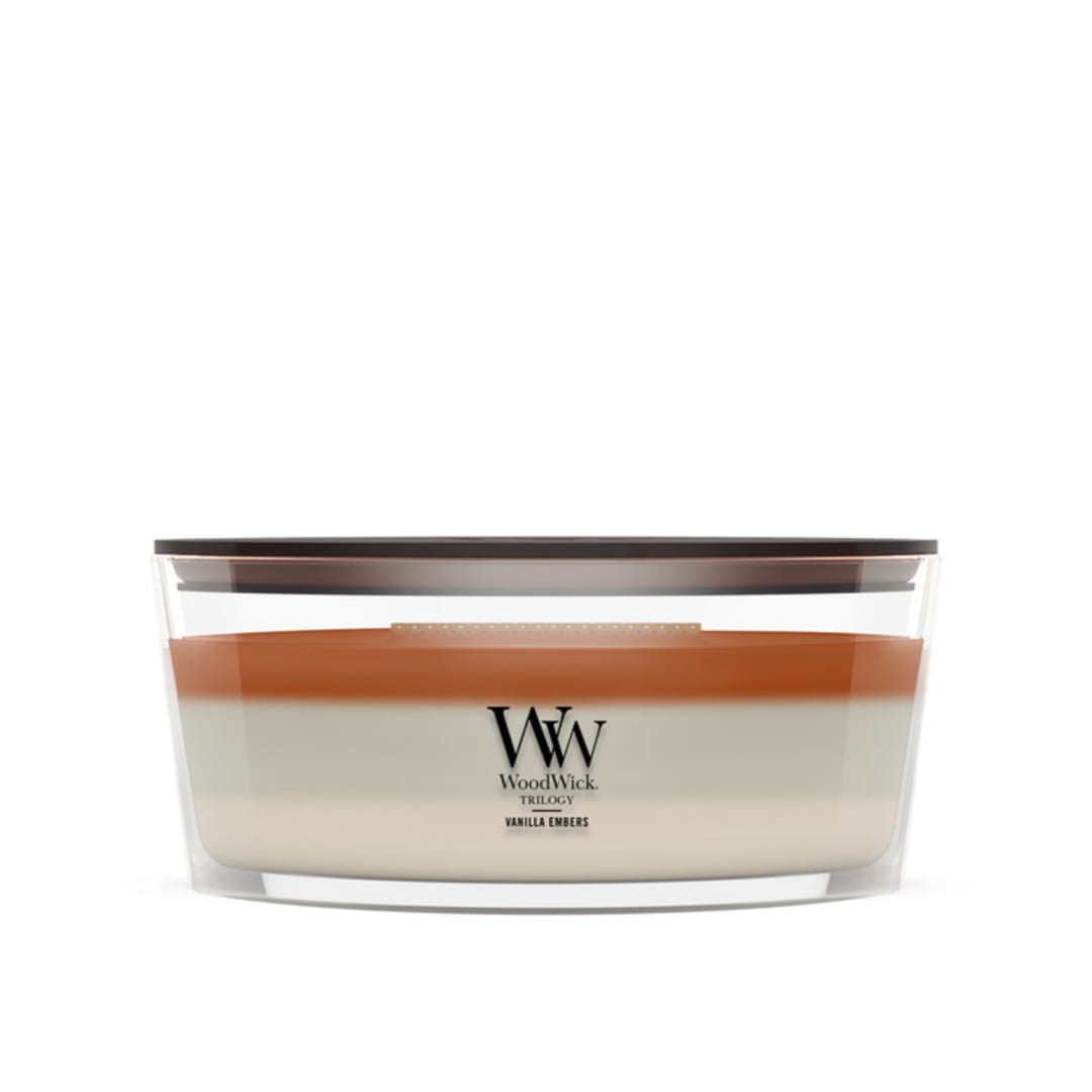 WoodWick Vanilla Embers Ellipse Trilogy Candle