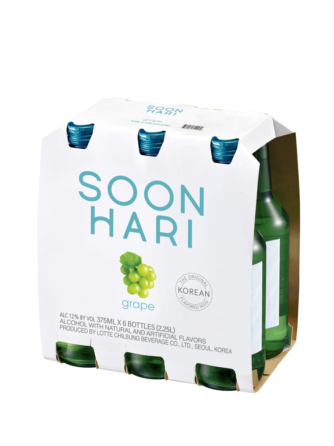 Soonhari Korean Soju Grape Non-appellated 6pk of single serve 375ml bottles