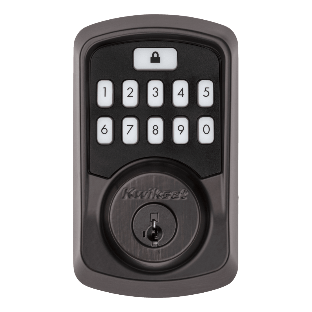 AURA Bluetooth Keypad Smart Lock featuring SmartKey Security™ in Venetian Bronze