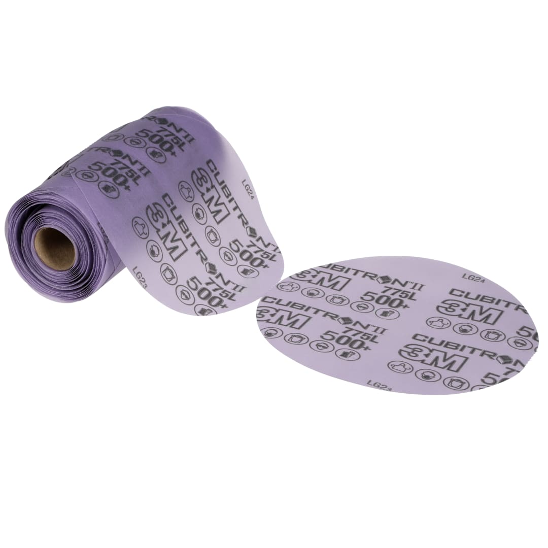 3M™ Cubitron™ II Stikit™ Film Disk Rulosu 775L, 500+ 3MIL, 125 mm, Linered, 500X