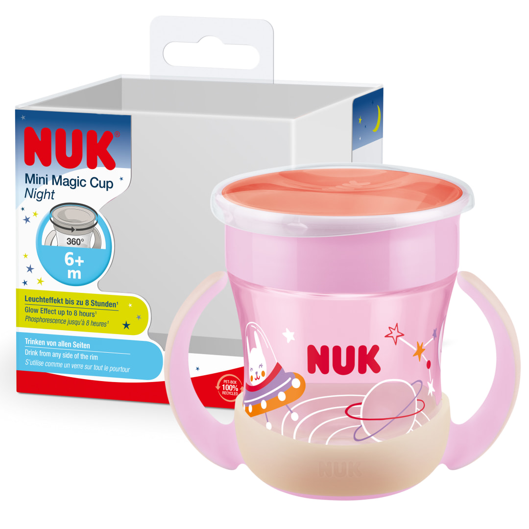 NUK EVO MINI MAGIC CUP GITD PINK CL1
