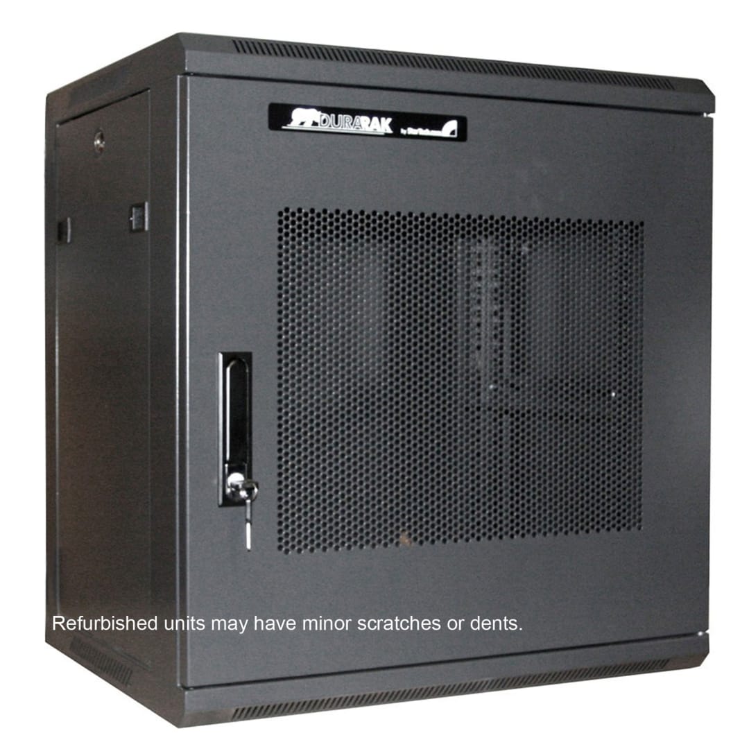 Refurbished 12U Rack Enclosure - Mesh Door - BLACK
