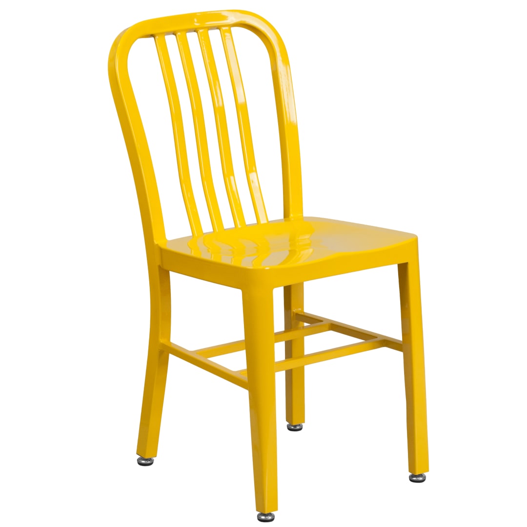 Gael Commercial Grade Yellow Metal Indoor-Outdoor Chair
