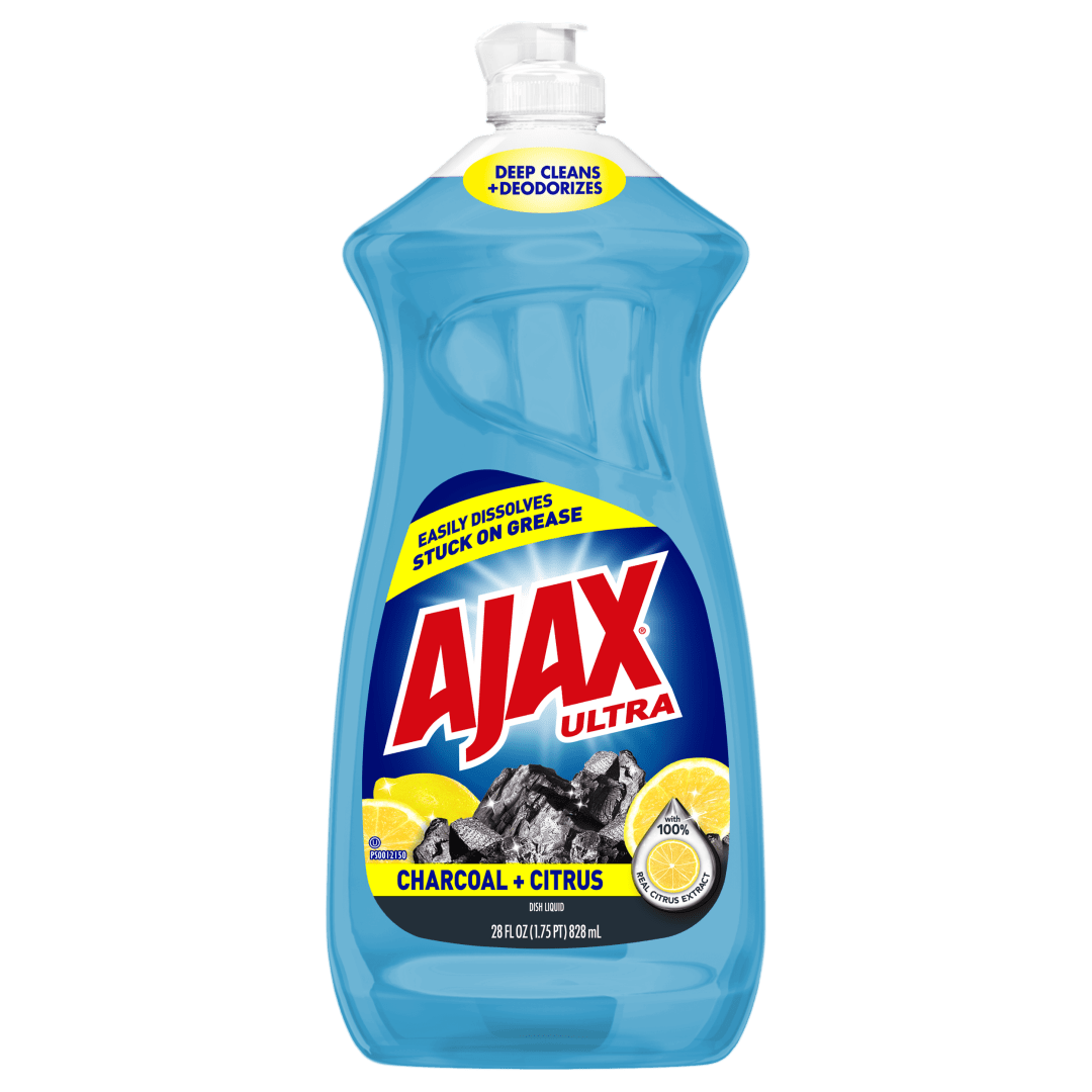 Ajax Ultra Liquid Dish Soap, Charcoal + Citrus - 28 Fluid Ounce