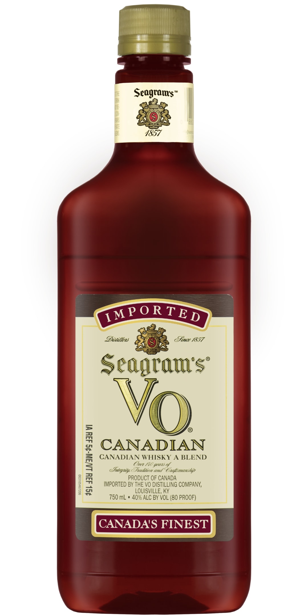 Seagram's V.O. Canadian Whisky 750ml Traveler 80 Proof