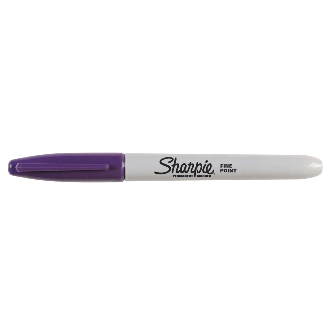 Sharpie® Permanent Marker, Fine Point, Purple, 1 Count