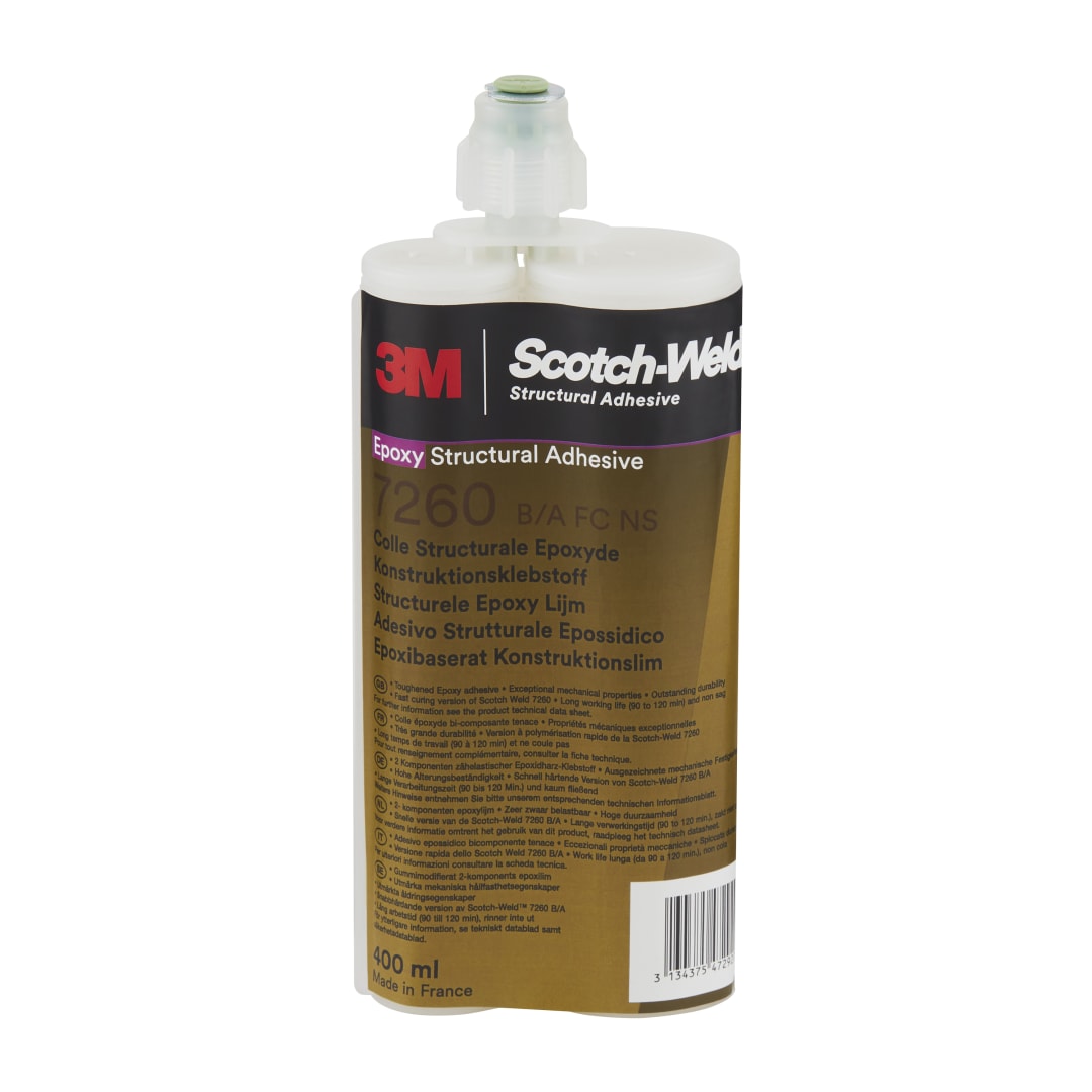 3M™ Scotch-Weld™ Epoksi Yapıştırıcı 7260FC NS, Siyah, Part B/A, 400 ml