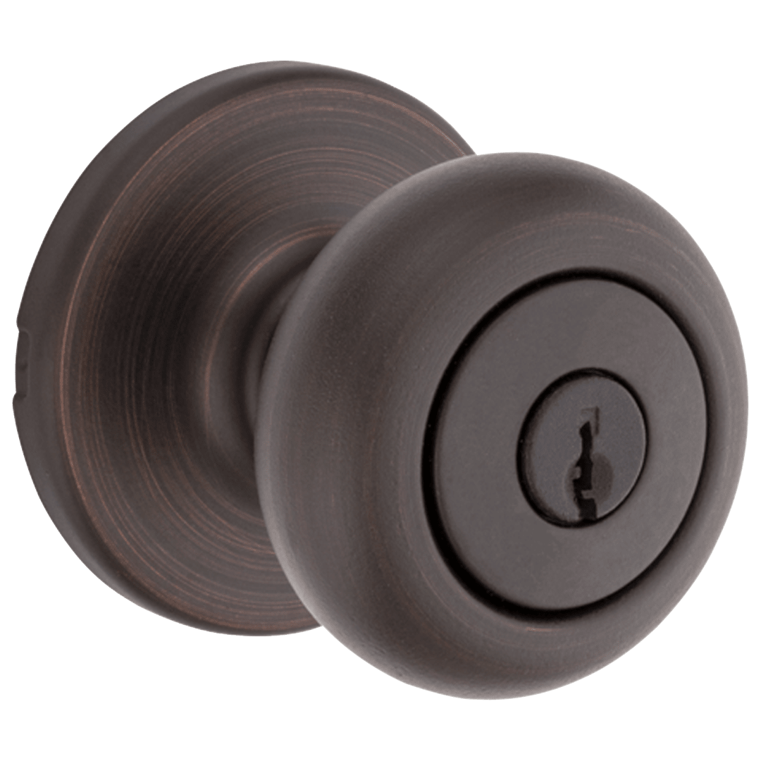 Cove Keyed Entry Knob in Venetian Bronze