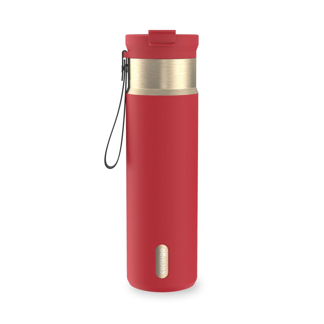Contigo DualSip 24 oz Leakproof Insulated Water Bottle with Carrying Strap and 2-Way Lid