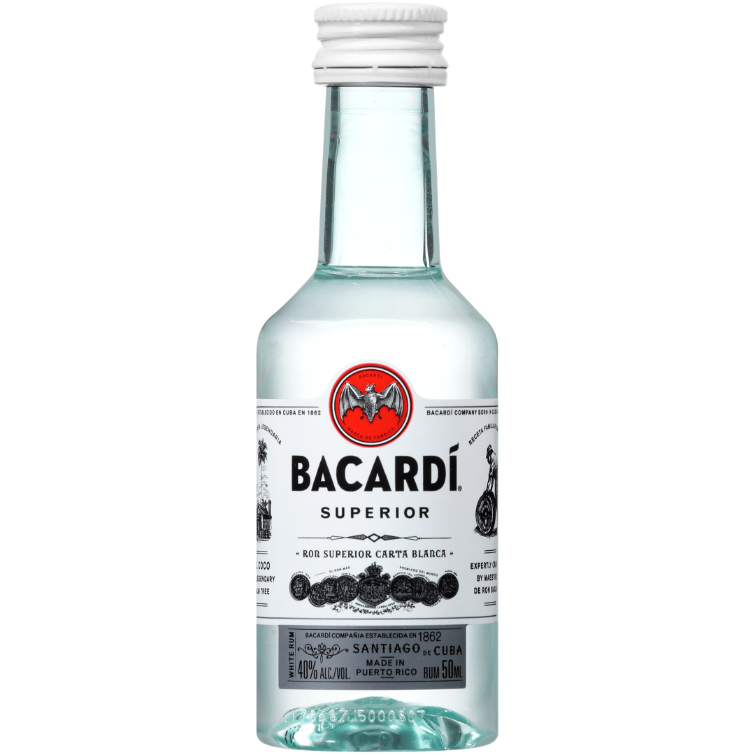 Bacardi Superior White Rum, Gluten Free 40% 50mL