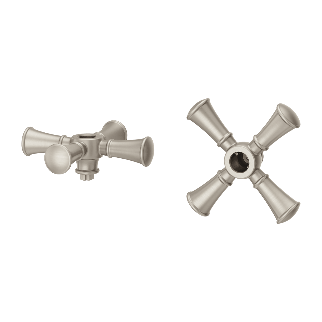 Tisbury 2-Handle Cross Handle Kit in Brushed Nickel
