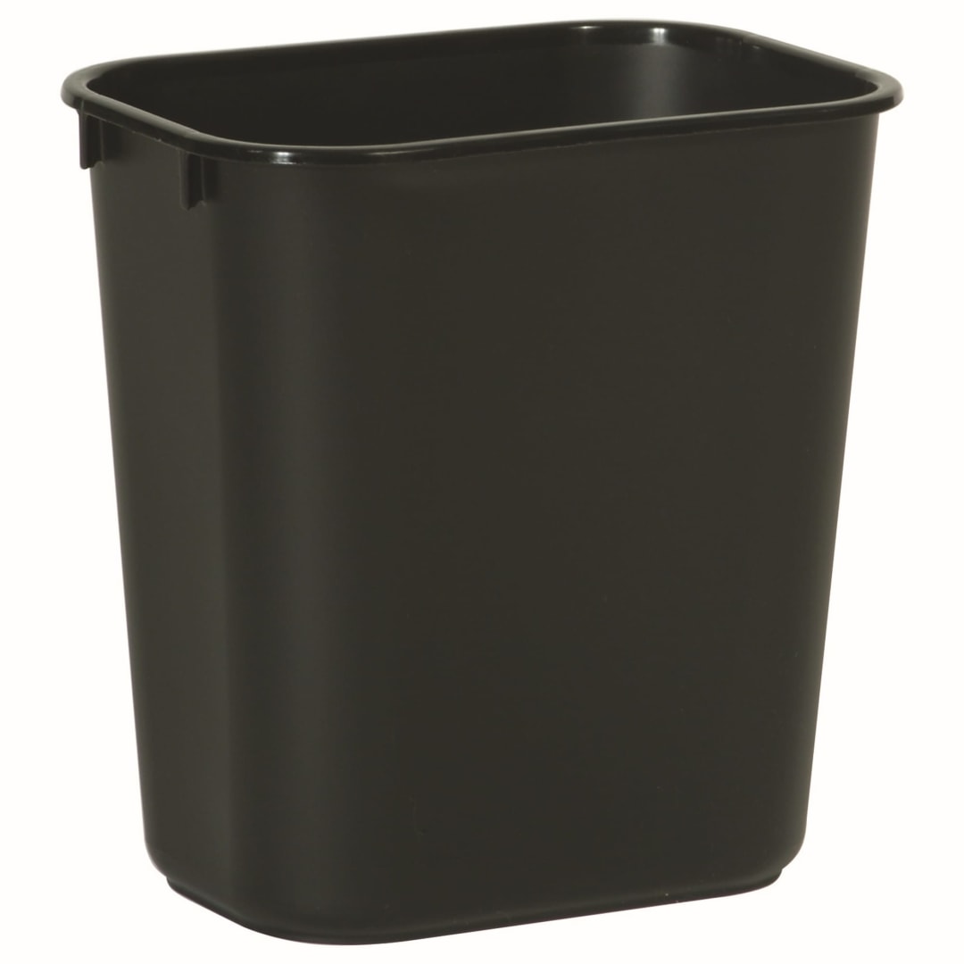 Wastebasket Small 13 Qt, Black