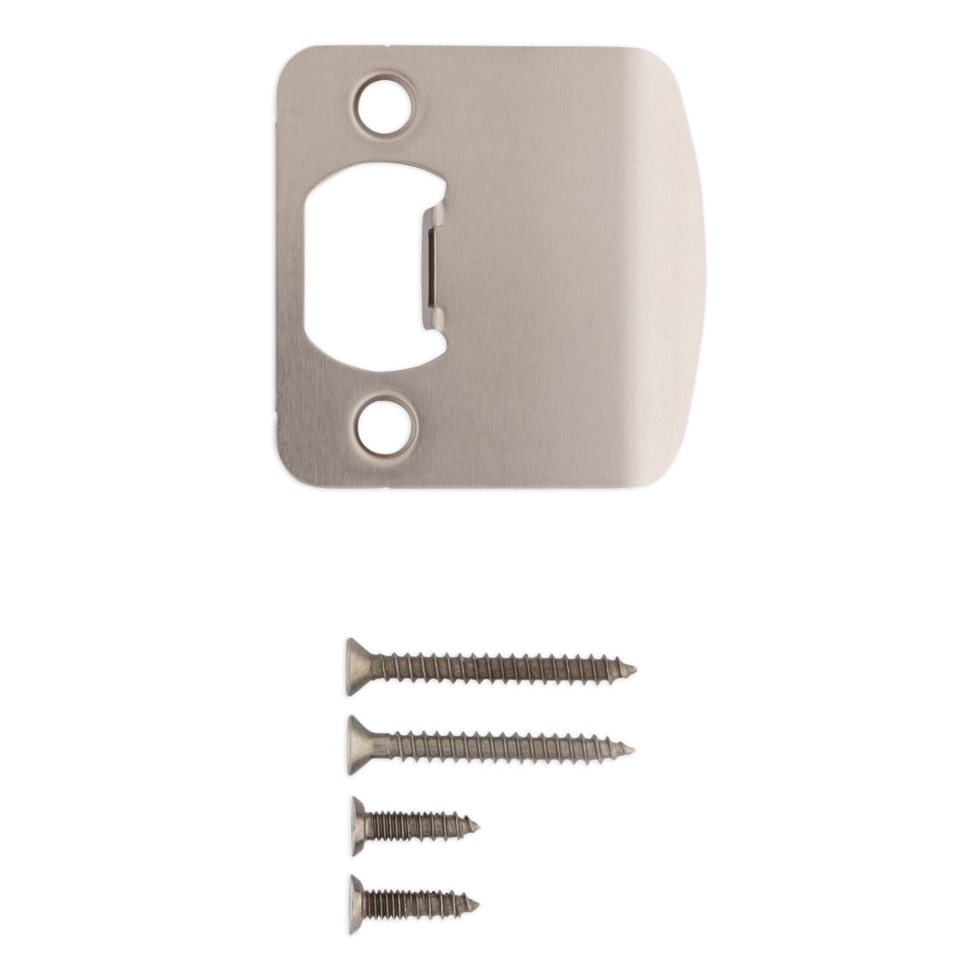 Round Corner Extended Lip Strike for Knob/Lever in Satin Nickel Finish