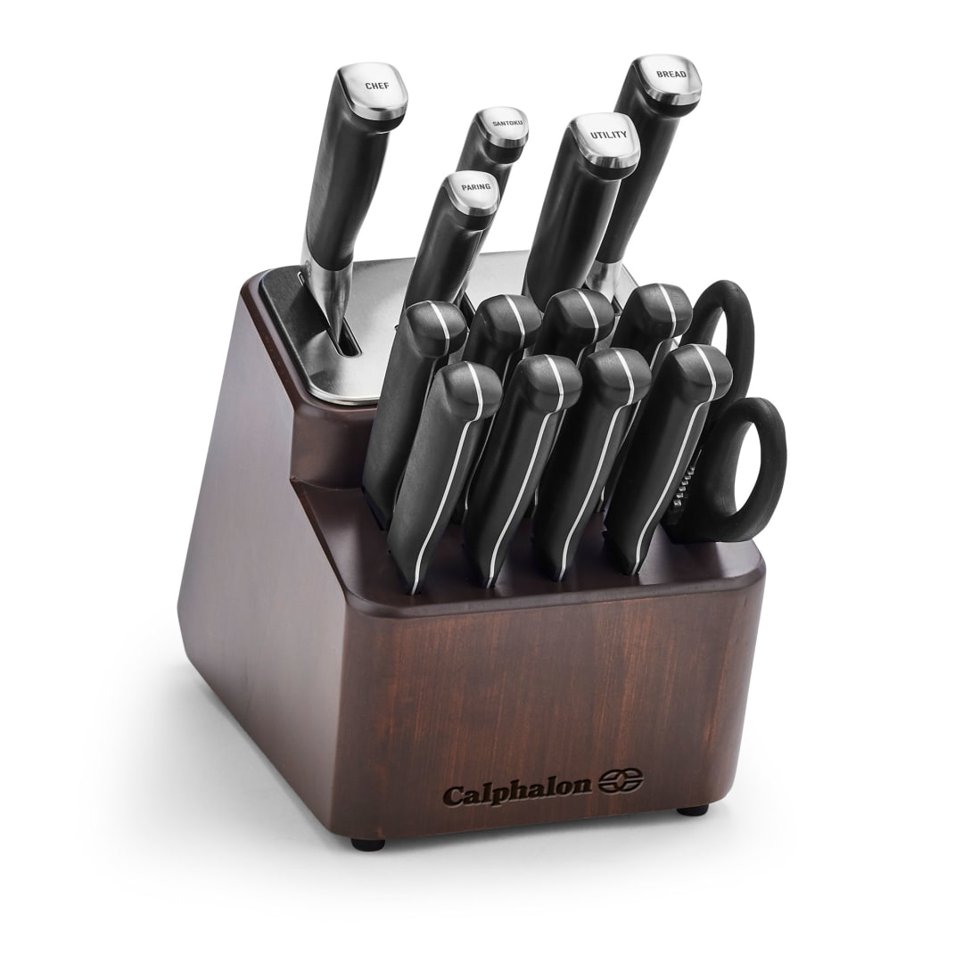 Calphalon® Premier™ SharpIN Knife Set with Sharpening Knife Block, 15 Piece, Carbon Steel