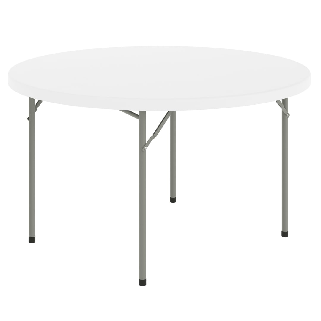 Kathryn 4-Foot Round Granite White Plastic Folding Table