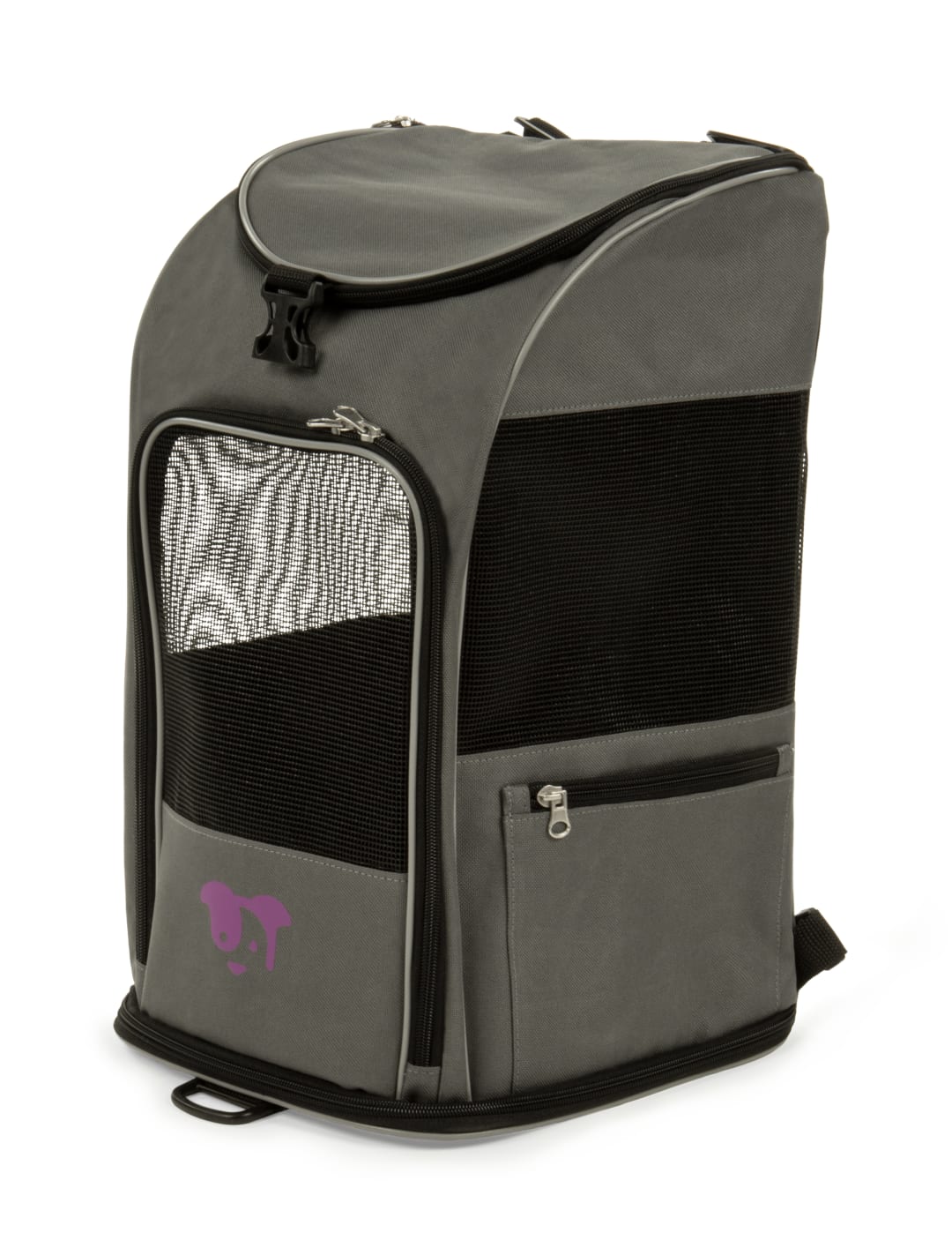 TrustyPup 2-In-1 Pet Backpack Travel Carrier, Gray, Medium, Pet Carrier Backpack for Small Dogs and Cats, Designed for Air Travel