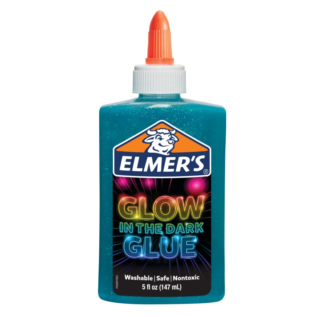 Elmer’s Glow-in-the-Dark Liquid Glue, Washable, Blue, 5 Ounces, Great for Making Slime