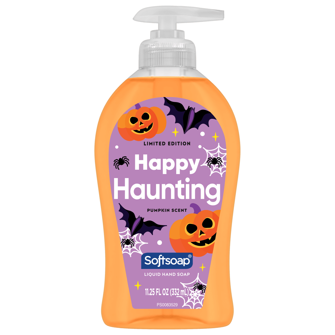 Softsoap Limited Edition Happy Haunting Liquid Hand Soap, Kitchen and Bathroom Hand Soap, Pumpkin Scent, 11.25 fl oz Pump Bottle