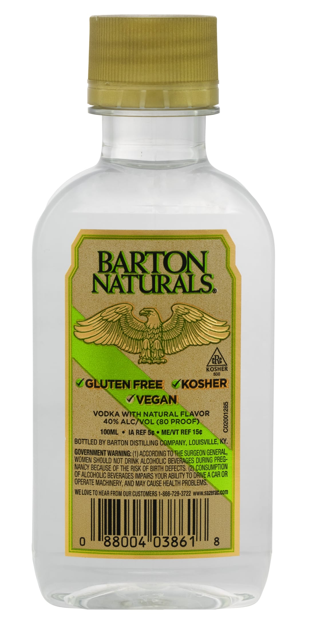 Barton Natural Vodka 100ml 80 Proof