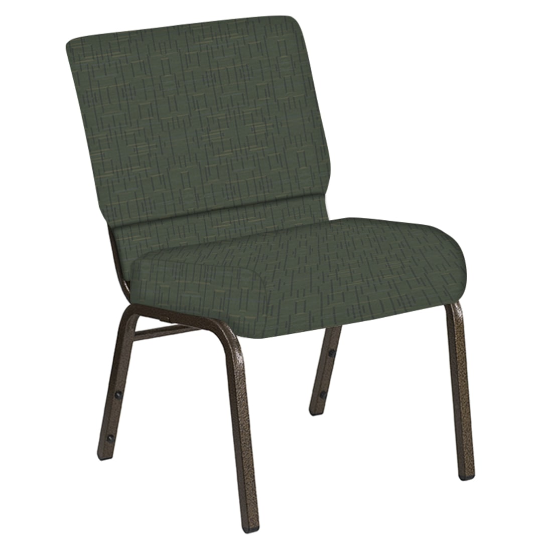 21''W Church Chair in Amaze Clover Fabric - Gold Vein Frame