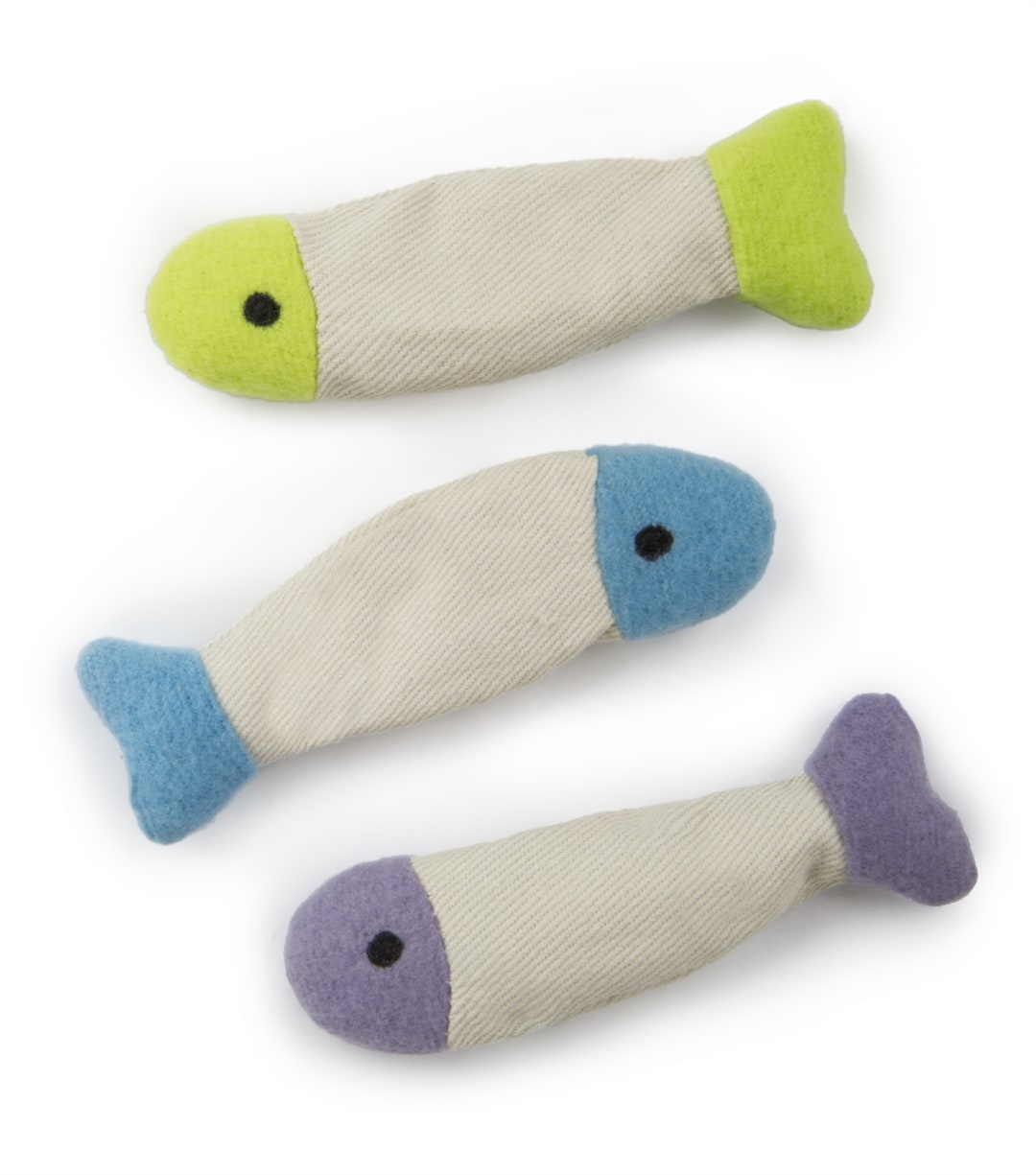 SmartyKat Fish Flop (Set of 3) Crinkle Plush Catnip Cat Toys